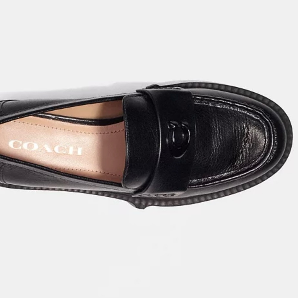 Coach Leah loafer, size US 8, leather slip on